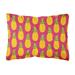 Carolines Treasures BB5136PW1216 Pineapples on Pink Canvas Fabric Decorative Pillow 12H x16W multicolor