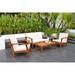 Amazonia Kingsboro 4-Piece Solid Wood 100% FSC Patio Conversation Set