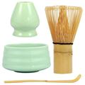 Ihvewuo 4pcs Matcha Tea Set Matcha Traditional Starter Set with Ceramic Matcha Bowl Bamboo Matcha Whisk Ceramic Matcha Whisk Holder Bamboo Scoop Matcha Whisk Tool Kit for Matcha Tea Making