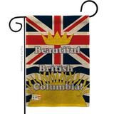 Breeze Decor BD-CP-G-108164-IP-DB-D-US13-BD 13 x 18.5 in. British Columbia Burlap Flags of the World Canada Provinces Impressions Decorative Vertical Double Sided Garden Flag