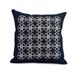 Simply Daisy 18 x 18 Nautical Geo Square Geometric Print Outdoor Pillow Navy