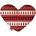 Mirage Pet 1310-CTYHT8 Red Classic Christmas Canvas Heart Dog Toy - 8 in.