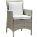 Modway Conduit Outdoor Patio Wicker Rattan Dining Armchair Multiple Colors