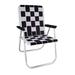 Lawn chair USA | Black and White Webbing | Crafted from UV-resistant polypropylene | Durable straps offer stylish replacement options for your outdoor seating | Long-lasting comfort and support