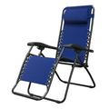 Caravan Sports Zero Gravity Outdoor Folding Patio Lounge Chair Blue