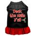 Mirage Pet Deck the Halls Y all Screen Print Dog Dress Black with Red Med