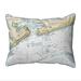 Betsy Drake St Louis Bay - MS Nautical Map Small Corded Indoor & Outdoor Pillow - 11 x 14 in.