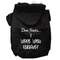 Mirage Pet 62-25-02 SMBK Dear Santa I Went with Naughty Screen Print Pet Hoodies Black - Small 10