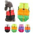 Luxtrada Dog Jackets for Winter Windproof Waterproof Cozy Dog Coat for Cold Weather Warm Apparel Clothes Puppy Dog Vest for Small Medium Dogs (Orange+Green S)