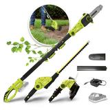 Sun Joe 24V Cordless 3-in-1 Hedge Trimmer + Pole Saw + Grass Trimmer 2.0-Ah Battery & Charger