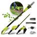 Sun Joe 24V Cordless 3-in-1 Hedge Trimmer + Pole Saw + Grass Trimmer 2.0-Ah Battery & Charger