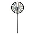 In the Breeze 2784 â€” Single Wheel Silver Sparkle Garden Spinner 8-Inch â€” Sparkling Wind Spinner for Yards and Gardens Humane Animal Deterrent