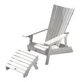 Highwood Manhattan Beach Adirondack Chair with Folding Ottoman