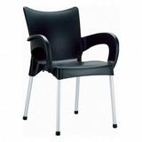 Siesta Romeo Resin Set of 2 Dining Arm Chair Black ISP043-BLA
