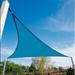 Coolaroo Coolhaven Outdoor Sun Shade Sail With Hardware Kit 95% UV Block Protection for Garden Patio Backyard 12 Triangle Sapphire