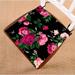 GCKG Red Rose Flower Pink Floral Chair Pad Seat Cushion Chair Cushion Floor Cushion with Breathable Memory Inner Cushion and Ties Two Sides Printing 18x18 inches