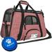 PetAmi Airline Approved Pet Carrier for Cat Soft Sided Dog Carrier for Small Dog Cat Travel Supplies Accessories Indoor Cats Ventilated Pet Carrying Bag Medium Kitten Puppy Large Heather White Red