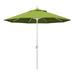 California Umbrella 9 Ft. Octagonal Aluminum Push Button Tilt Patio Umbrella W/ Crank Lift & Aluminum Ribs - Matted White Frame / Sunbrella Canvas Macaw Canopy