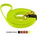 Viper - Biothane K9 Working Dog Leash Waterproof Lead for Tracking Training Schutzhund Odor-Proof Long Line with Solid Brass Snap for Puppy Medium and Large Dogs(Neon Yellow: W: 3/8 | L: 15 ft)