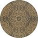 Art Carpet 7 ft. Plymouth Collection Refreshing Flat Woven Indoor & Outdoor Round Area Rug Gray