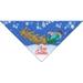 Merry Christmas Dog Bandana - Santa and his Reindeer Sleigh - Perfect Holiday Canine Gift! (Med to Lrg)