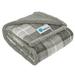 PetAmi Dog Blanket for Medium Large Dogs Pet Bed Blanket Cat Puppy Kitten Fleece Furniture Couch Cover Protector Sofa Car Soft Sherpa Dog Throw Plush Reversible Washable 40x60 Plaid Light Gray