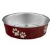 Loving Pets Bella Bowls For Dogs Medium Merlot 1.0 CT