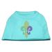 Mirage Pet Products Mardi Gras Fleur De Lis Rhinestone Dog Shirt Aqua Sm