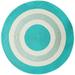 Colonial Mills 9 Teal Green and White Braided Round Area Throw Rug