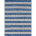 Unique Loom Distressed Stripe Indoor/Outdoor Striped Rug Blue/Gray 9 x 12 Rectangle Striped Contemporary Perfect For Patio Deck Garage Entryway