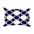 Simply Daisy 14 x 20 ModCircles Navy Blue Abstract Decorative Outdoor Pillow