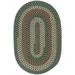 Colonial Mills 6 Green and Red Reversible Round Area Throw Rug