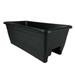 HC Companies 9 in. H X 12 in. W X 24 in. D Plastic Deck Rail Planter Black