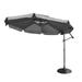 GDF Studio Minton Outdoor 9.7 Foot Cantilever Canopy Umbrella Dark Gray