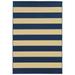 Sphinx Riviera Indoor/Outdoor Area Rug 4768F Patio Navy Lines Stripes 7 10 x 10 10 Rectangle