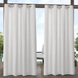 Exclusive Home Aztec Indoor/Outdoor Grommet Top Curtain Panel Pair 54 x84 White