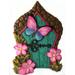 Miniature Butterfly Fairy Door for the Enchanted Garden Fairies and Gnomes. A Fairy and Lawn Gnome Garden Accessory