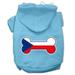 Mirage Pet 62-11 LGBBL Bone Shaped Czech Republic Flag Screen Print Pet Hoodies Baby Blue - Large