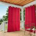 Exclusive Home Curtains Indoor/Outdoor Solid Cabana Grommet Top Curtain Panel Pair 54x120 Radiant Red