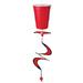 In the Breeze 1116 â€” Mini Red Cup 5 O Clock Drink Spinner â€” Fun Colorful Happy Hour Wind Spinner