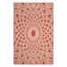 SAFAVIEH Courtyard Thane Nautical Indoor/Outdoor Area Rug 6 7 x 6 7 Square Red/Beige