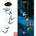 LINKPAL Solar Wind Chimes Outdoor Color-Changing Solar Mobile Wind Chime Waterproof Solar Powered LED Hanging Lamp for Outdoor Garden Festival Decoration (Butterfly)