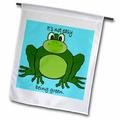 3dRose Cartoon green frog environmentalist and It is not easy being green. - Garden Flag 12 by 18-inch