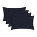 RSH DÃ©cor Indoor Outdoor Set of 4 Pillows Made with Sunbrella Fabric 20 x 12 Canvas Navy Blue