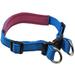 Soft Neoprene Padded Adjustable Reflective 1 Wide 2 Rings Design Dog Collar Blue 3 Sizes