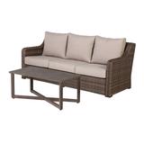 Better Homes & Gardens Hawthorne Park Sofa and Coffee Table with Beige Cushions