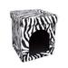 Ore Furniture HB4374 15.75 in. Collapsible Zebra Pet House