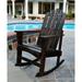 Shine Company Marina Wood Patio Porch Rocker Burnt Brown