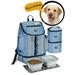 Mobile Dog Gear Drop Bottom Weekender Backpack Blue