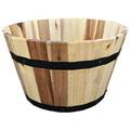 Avera Products (#AWP304160) Round Wood Barrel Planter 16Ã¢Â€Â� D x 9.5Ã¢Â€Â� H